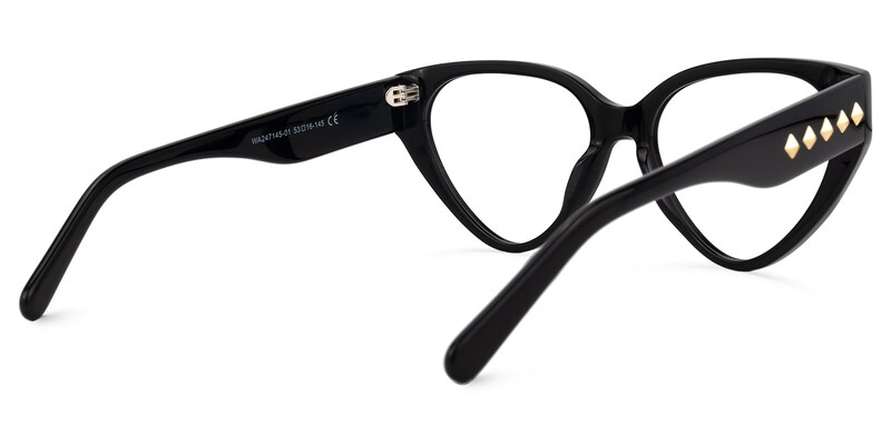 Marshea Geometric Black Glasses | Zeelool Glasses3
