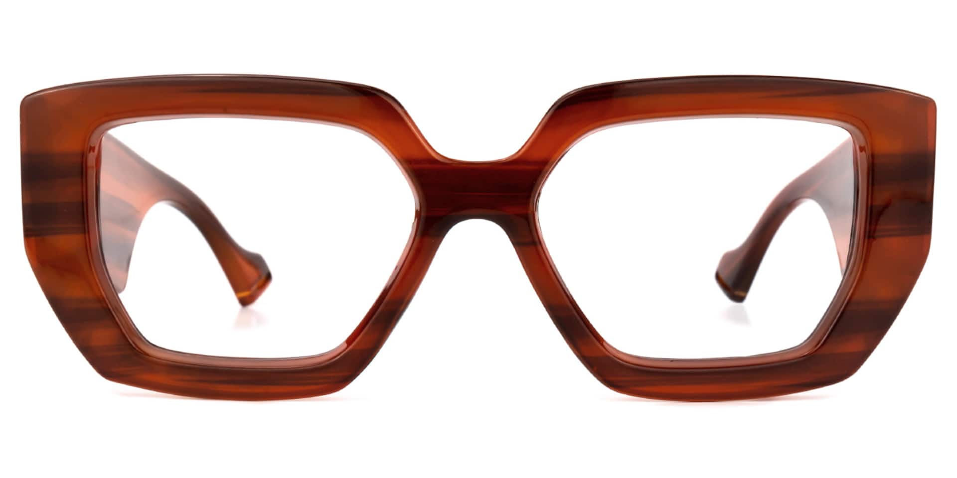 Claphan Geometric Brown Glasses | Zeelool Glasses0
