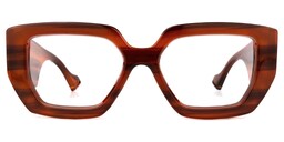 Claphan Geometric Brown Glasses0