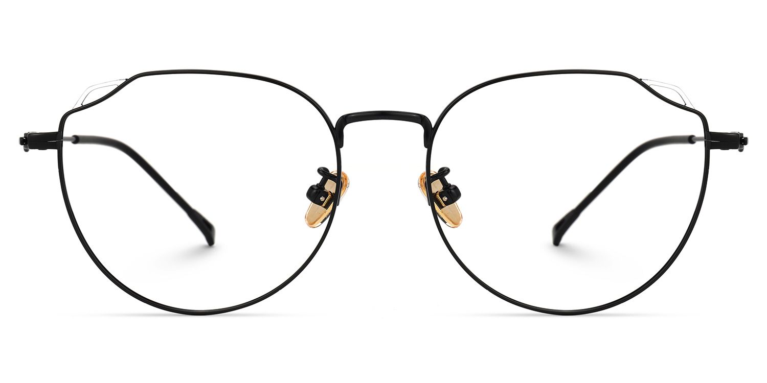 Strader Geometric Black Glasses | Zeelool Glasses0