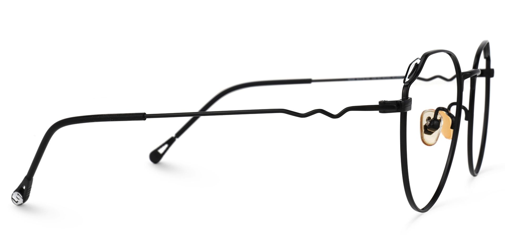 Strader Geometric Black Glasses | Zeelool Glasses2