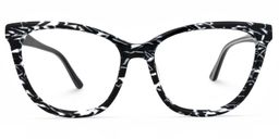 Romkey Cateye Black-White Glasses0