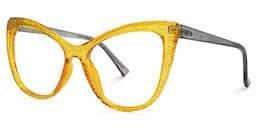 Gomez Cateye Yellow Glasses1