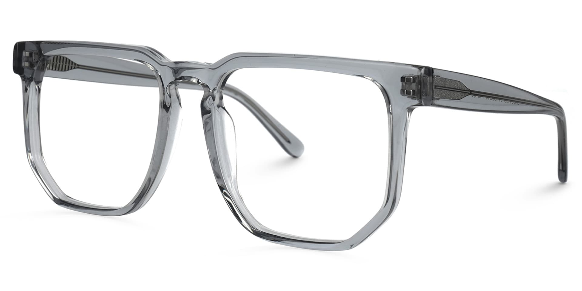 Matherne Square Crystal Gray Eyeglasses | Zeelool Optical1