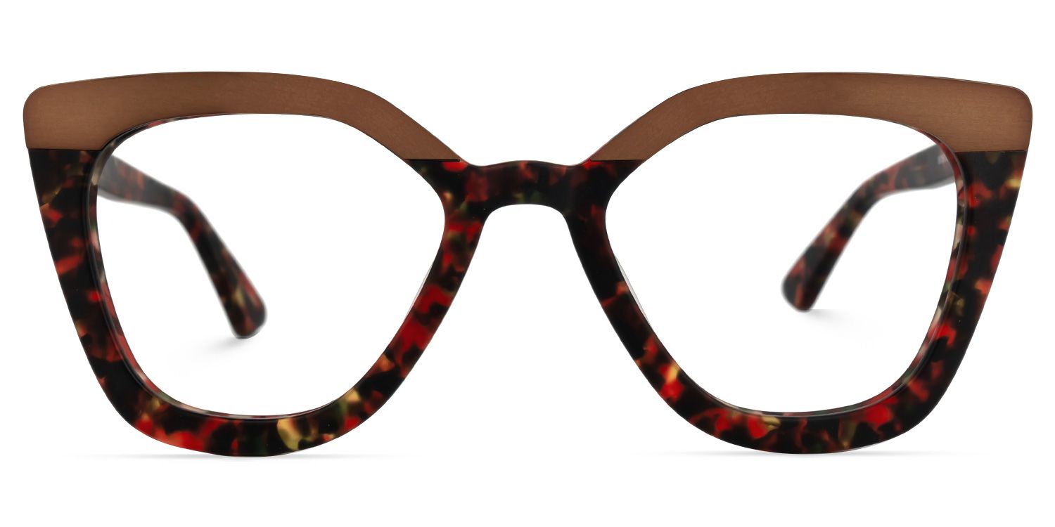 Palombi Square Red-Tortoise Glasses | Zeelool Glasses