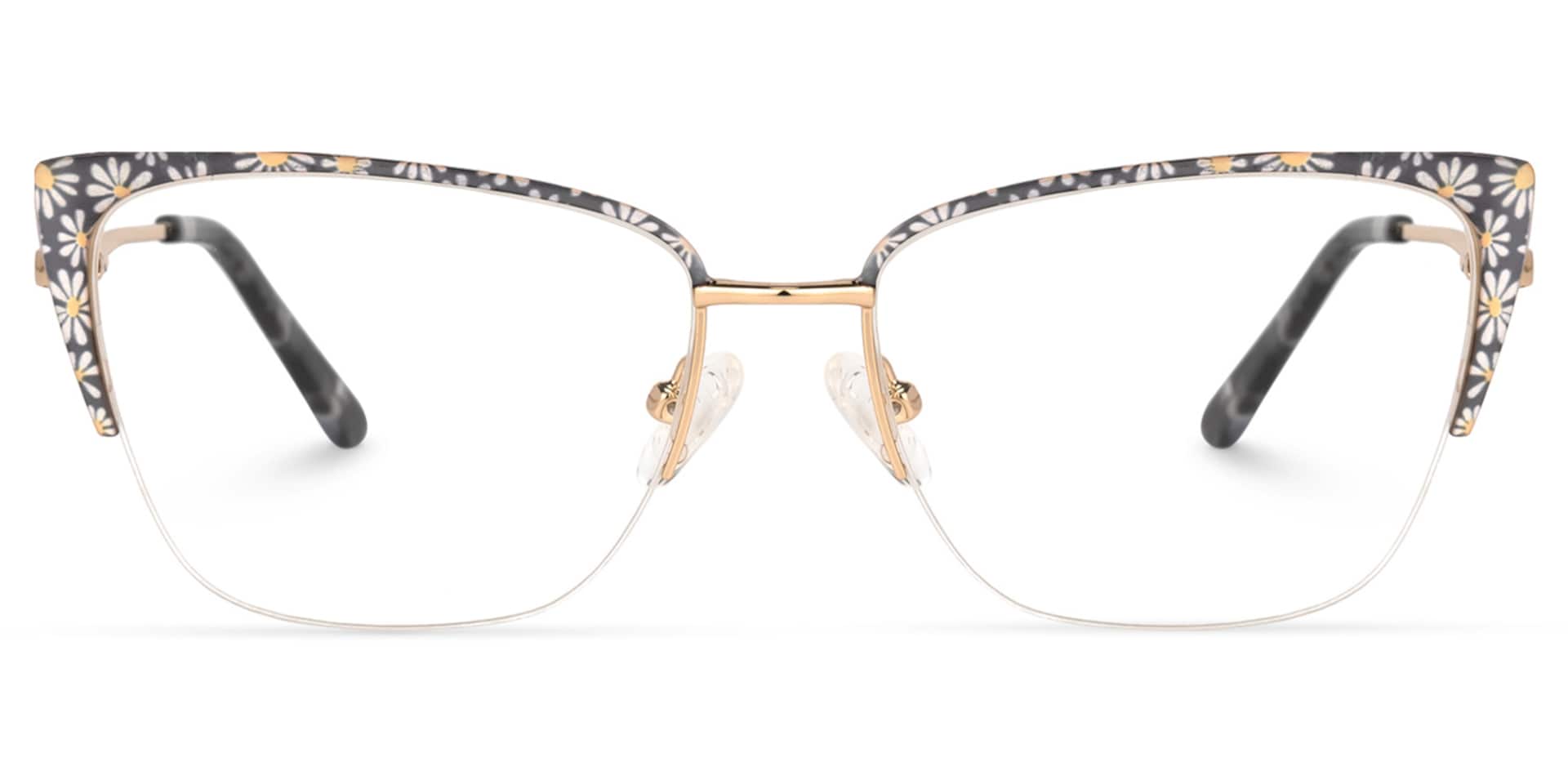 Kandee Square Floral Glasses | Zeelool Glasses0