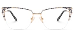 Kandee Square Floral Glasses0