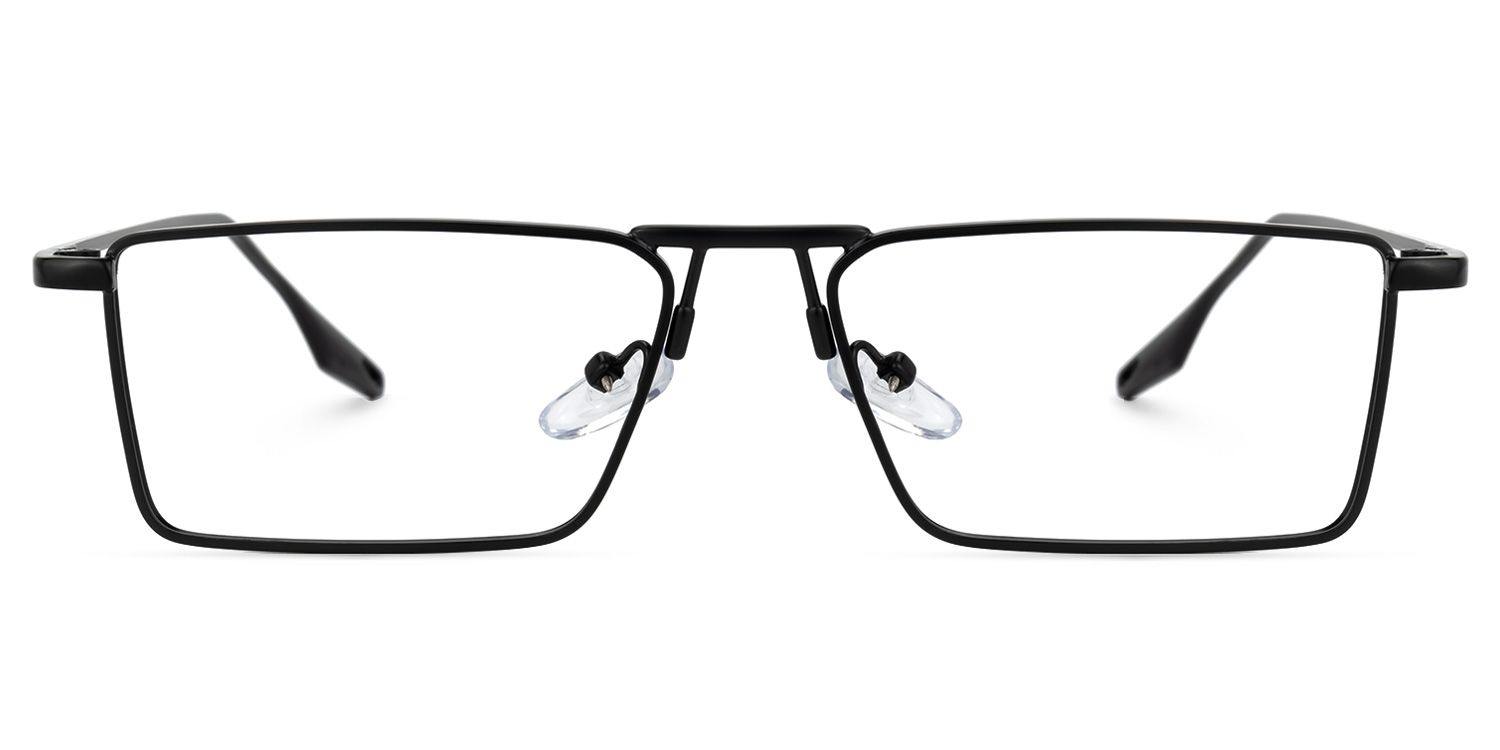 Mallet Rectangle Black Glasses | Zeelool Glasses0