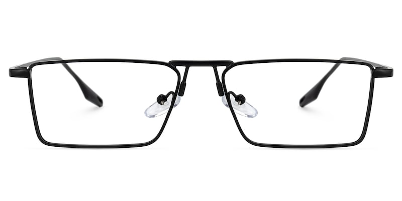 Mallet Rectangle Black Glasses | Zeelool Glasses0