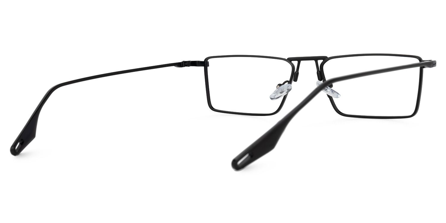 Mallet Rectangle Black Glasses | Zeelool Glasses