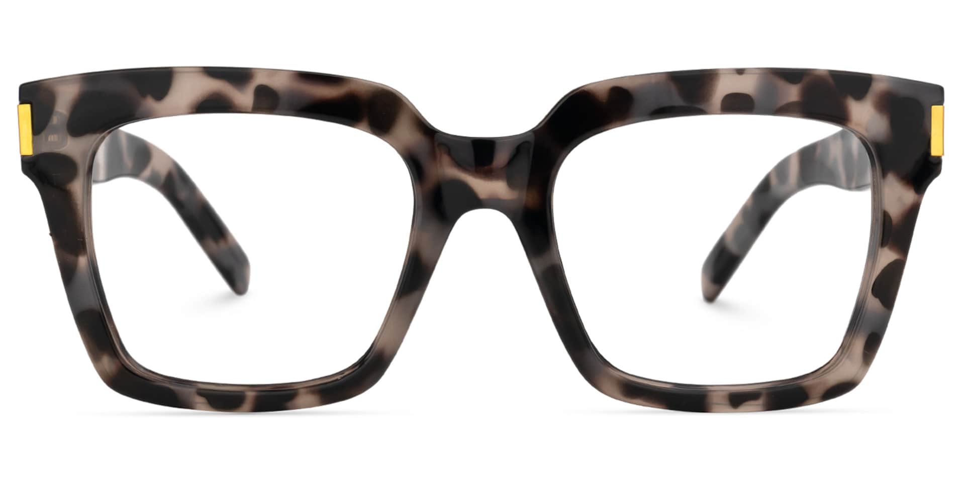 Johana Square Gray-Tortoise Glasses | Zeelool Glasses0