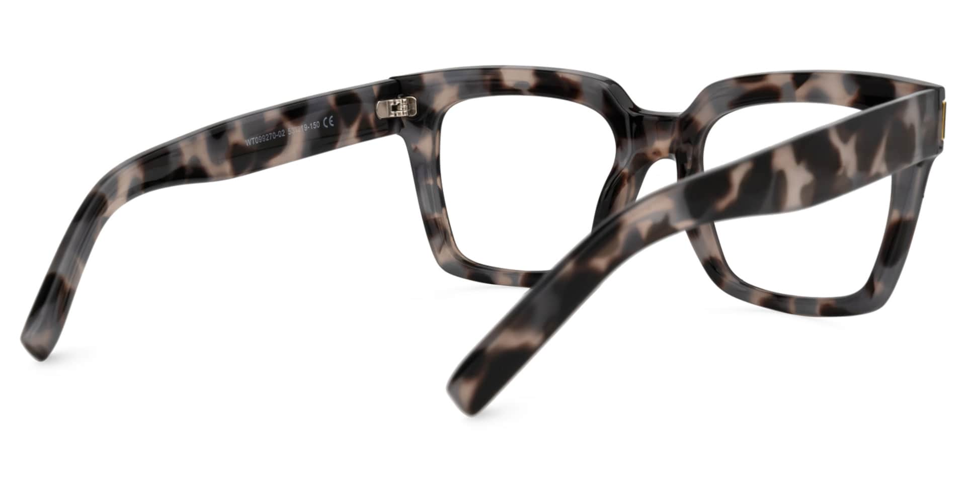 Johana Square Gray-Tortoise Glasses | Zeelool Glasses3