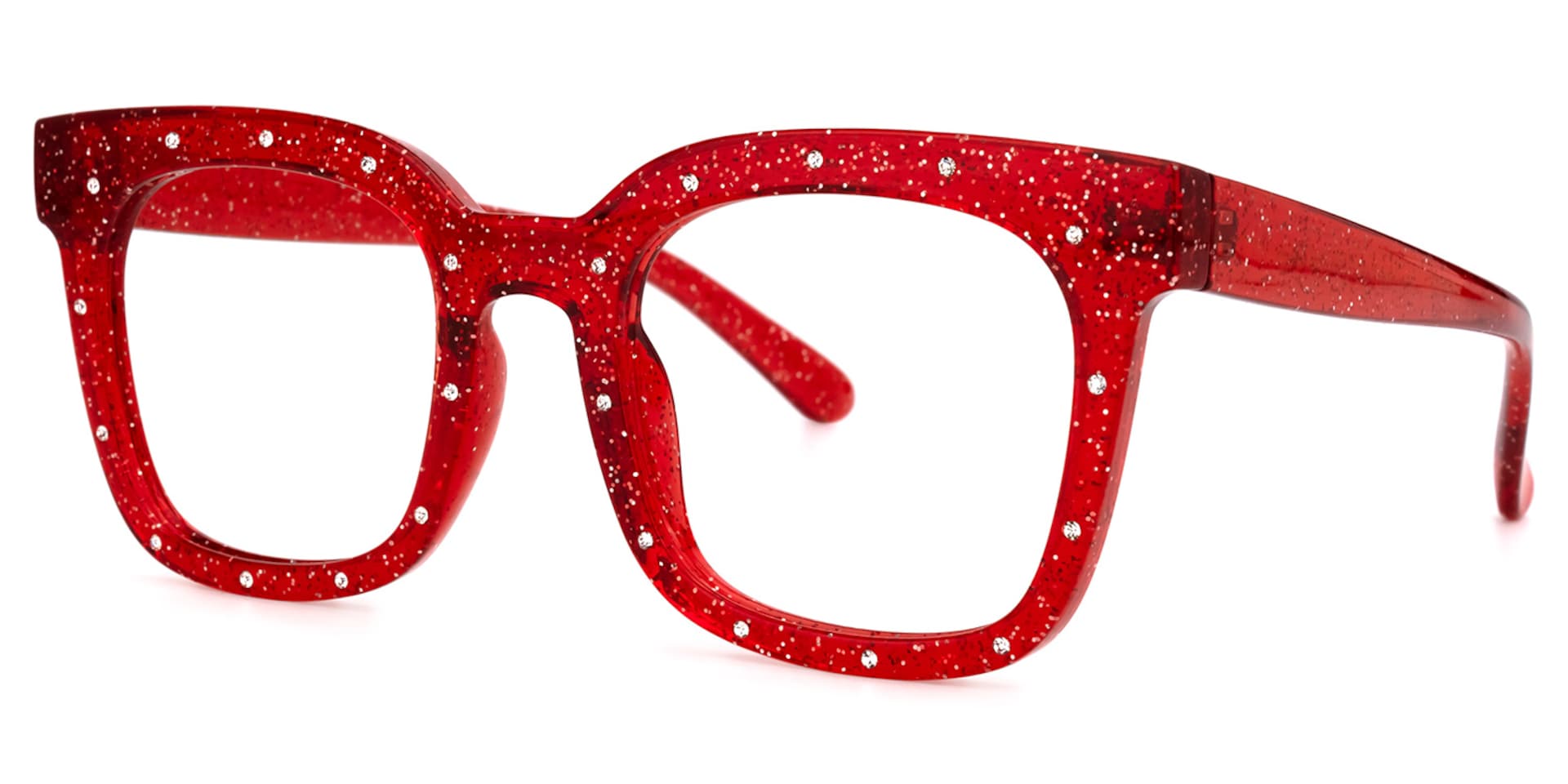 Eussub Square Red Glasses | Zeelool Glasses1