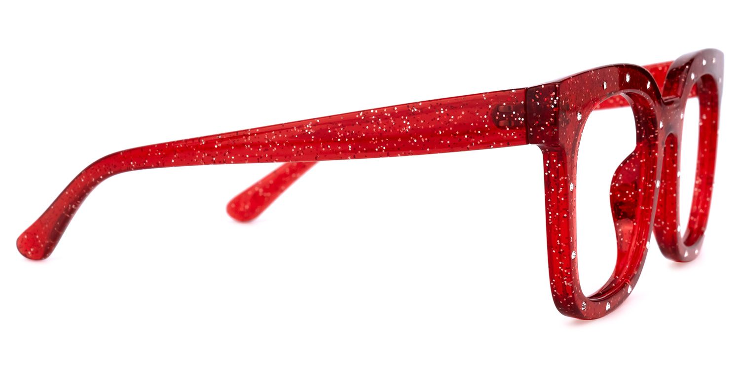 Eussub Square Red Glasses | Zeelool Glasses2