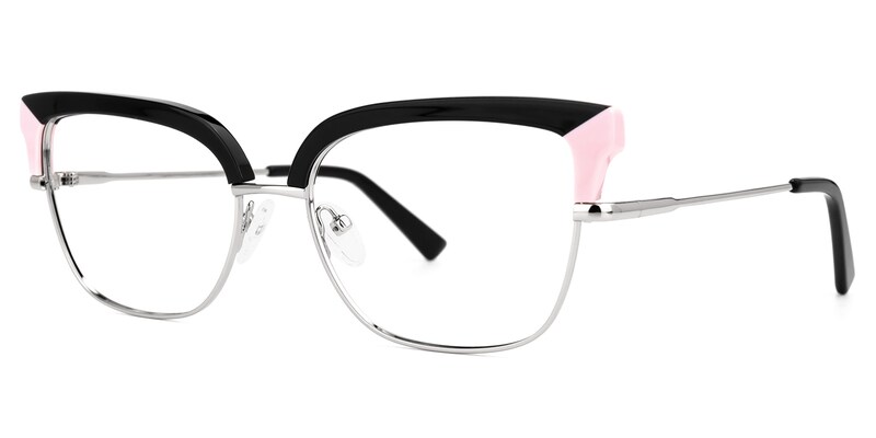 Marcsa Browline Black Glasses | Zeelool Glasses1