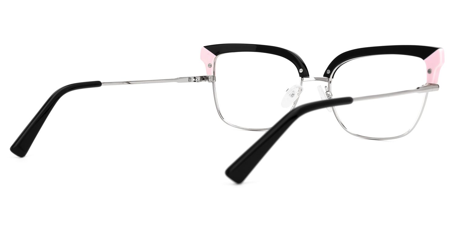 Marcsa Browline Black Glasses | Zeelool Glasses3