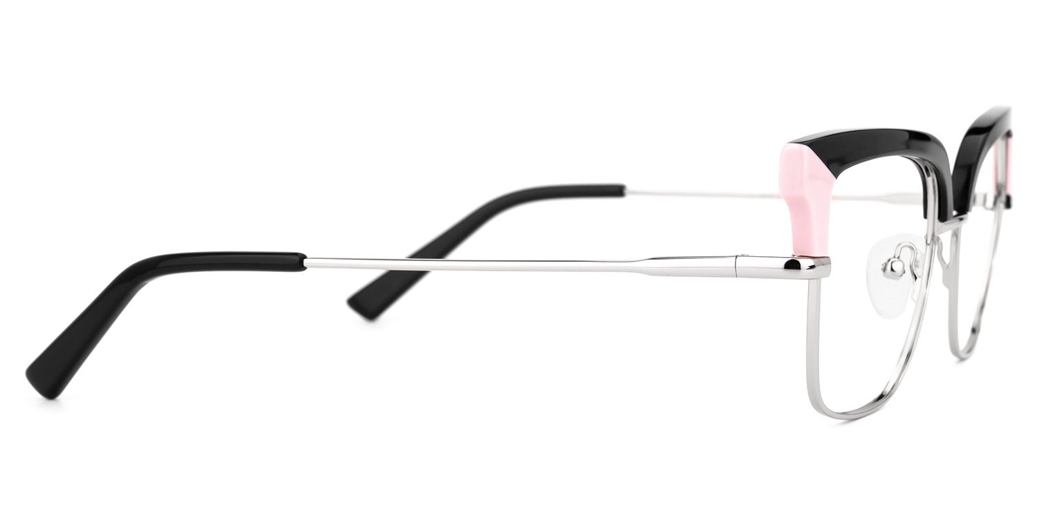 Marcsa Browline Black Glasses | Zeelool Glasses2