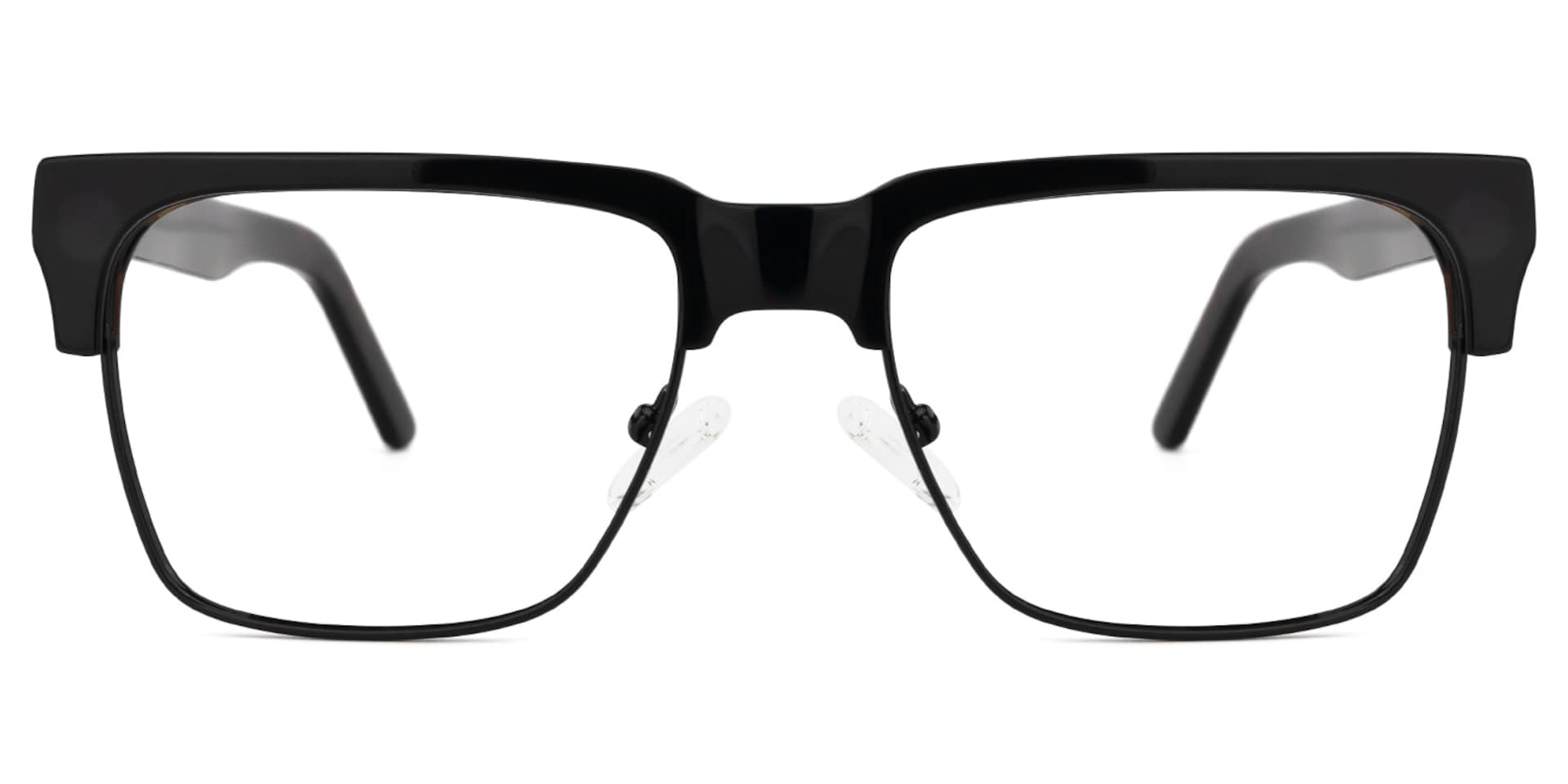 Mienzer Browline Black Glasses | Zeelool Glasses0