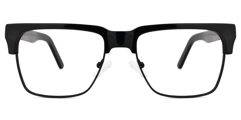 Mienzer Browline Black Glasses | Zeelool Glasses0