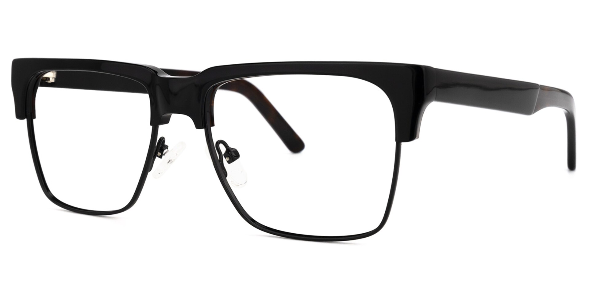 Mienzer Browline Black Glasses | Zeelool Glasses1