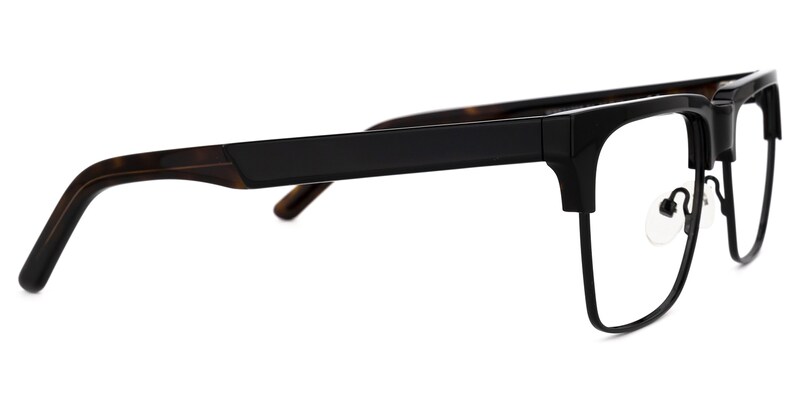 Mienzer Browline Black Glasses | Zeelool Glasses2