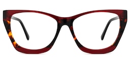 Frankens Geometric Red Glasses0