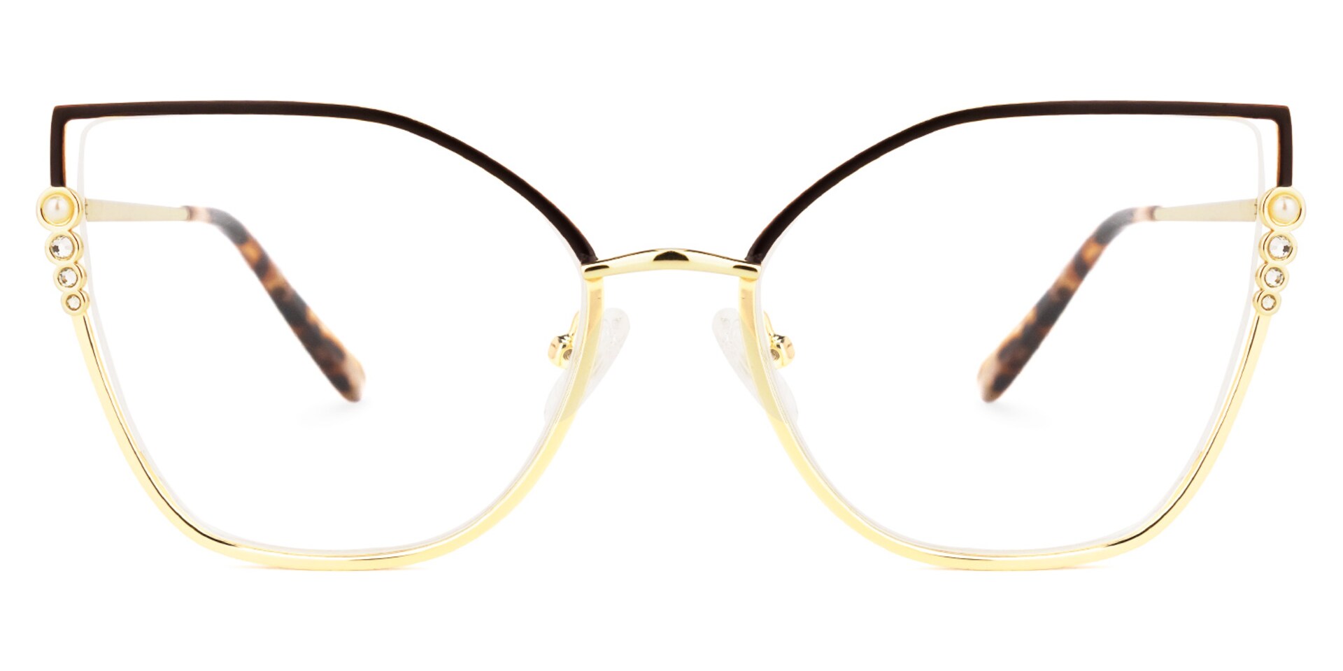 Chicky Cateye Black-Gold Glasses | Zeelool Glasses0