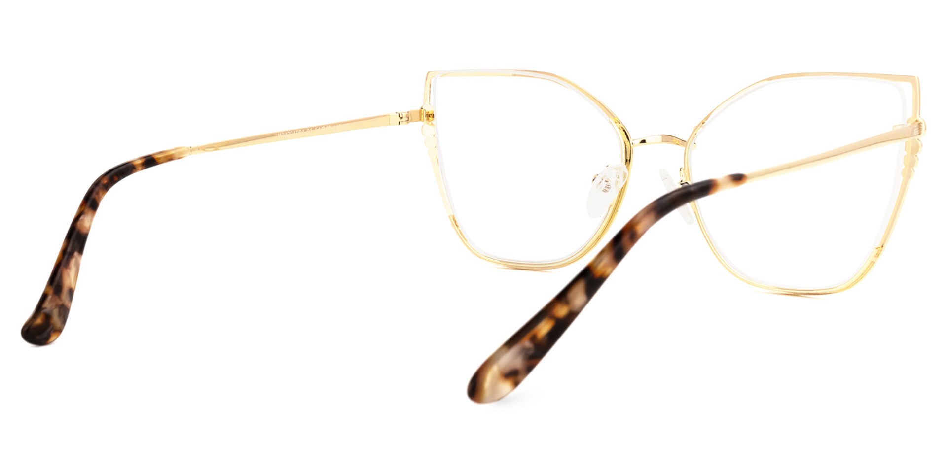 Chicky Cateye Black-Gold Glasses | Zeelool Glasses3