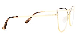 Chicky Cateye Black-Gold Glasses2