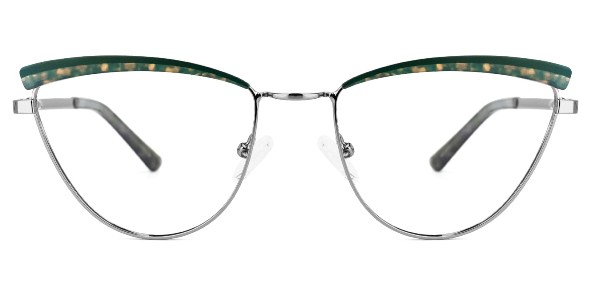 Freitas Browline Silver Glasses | Zeelool Glasses0