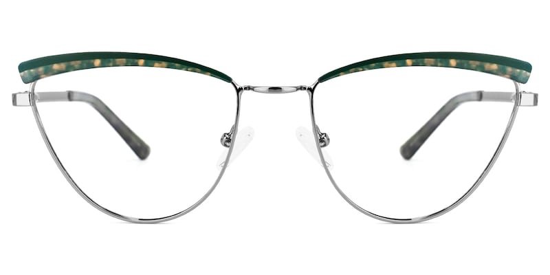 Freitas Browline Silver Glasses | Zeelool Glasses0