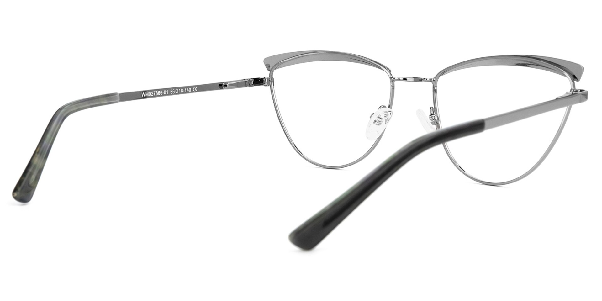 Freitas Browline Silver Glasses | Zeelool Glasses2