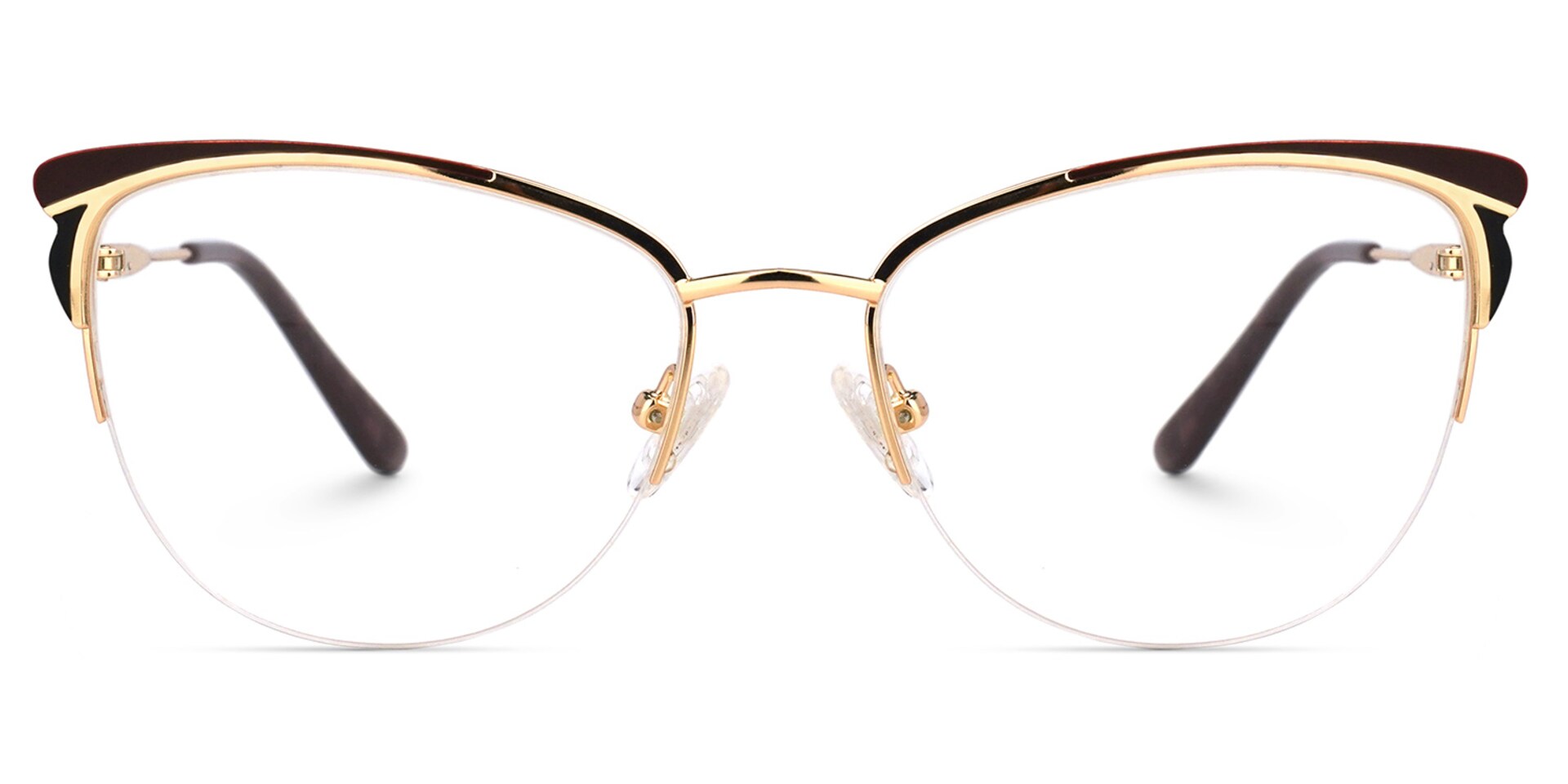 Pendy Browline Dark-Red Glasses | Zeelool Glasses0