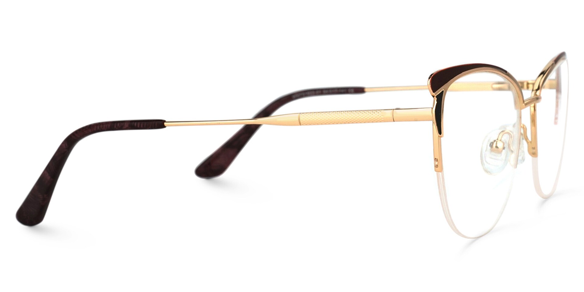 Pendy Browline Dark-Red Glasses | Zeelool Glasses2