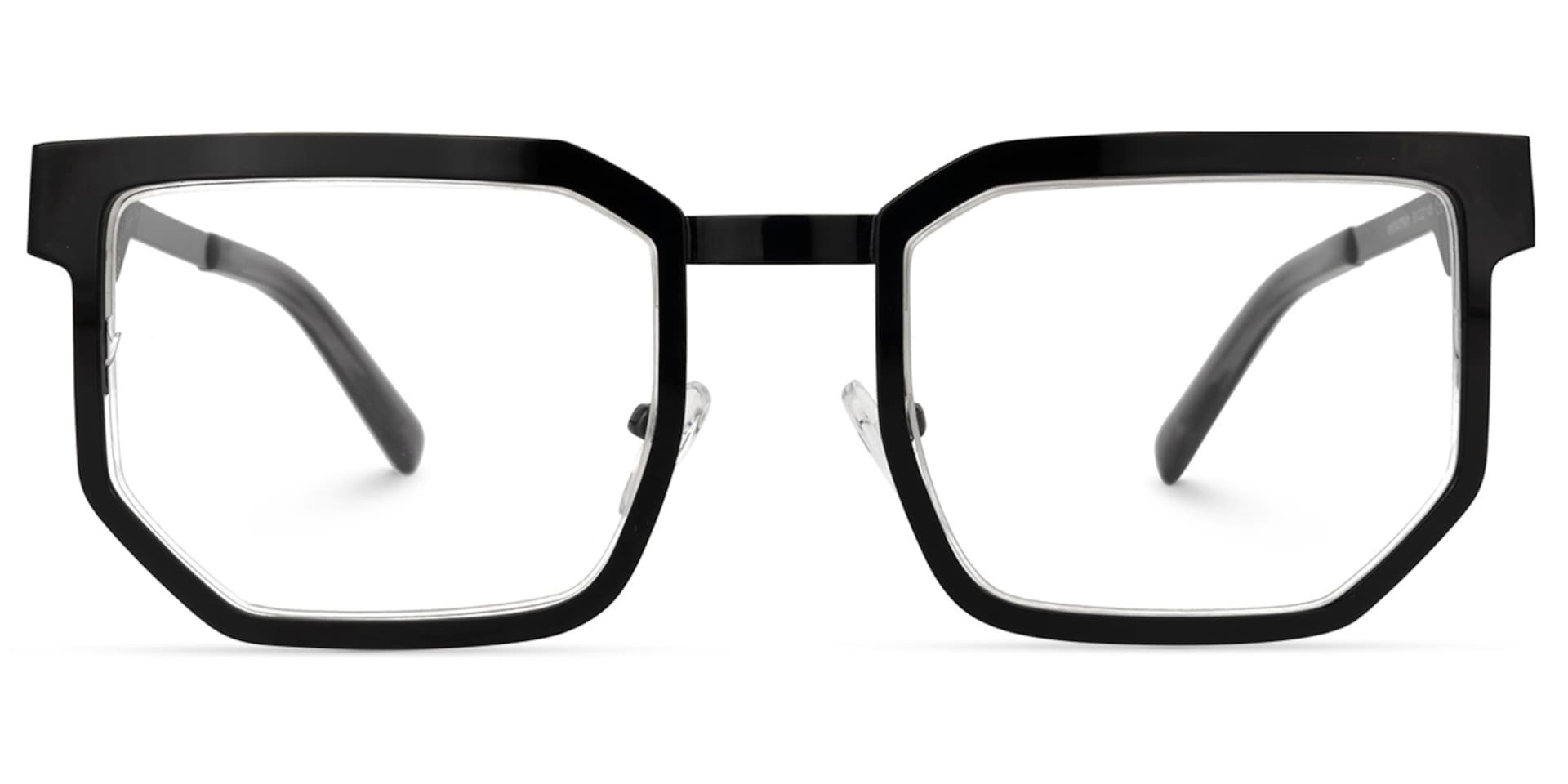 Barber Geometric Black Glasses | Zeelool Glasses0