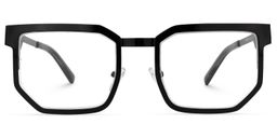 Barber Black Rectangle Glasses0