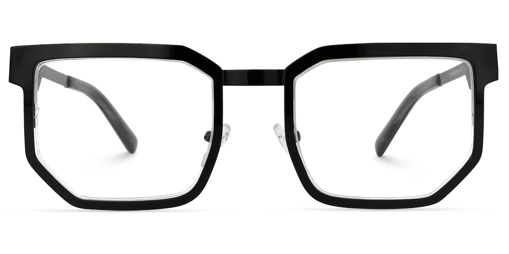 Barber Geometric Black Glasses