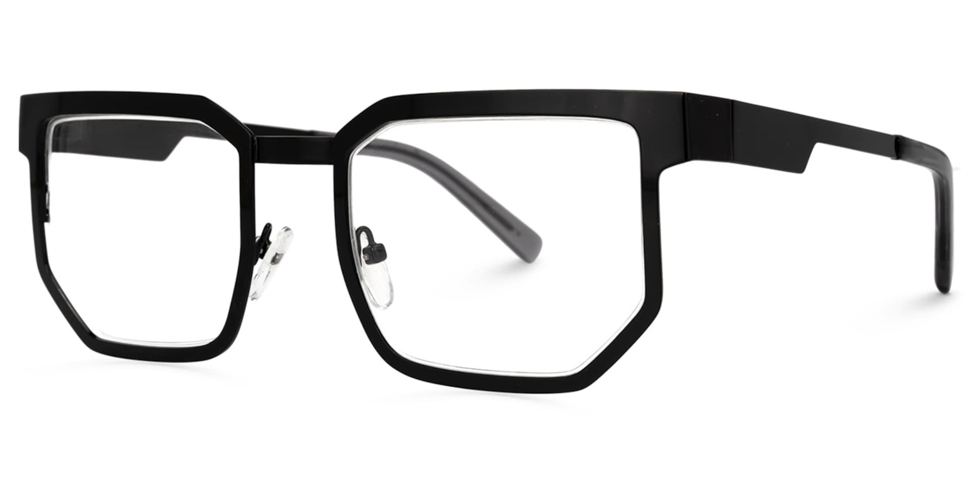 Barber Geometric Black Glasses | Zeelool Glasses1