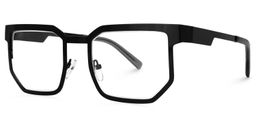 Barber Black Rectangle Glasses1