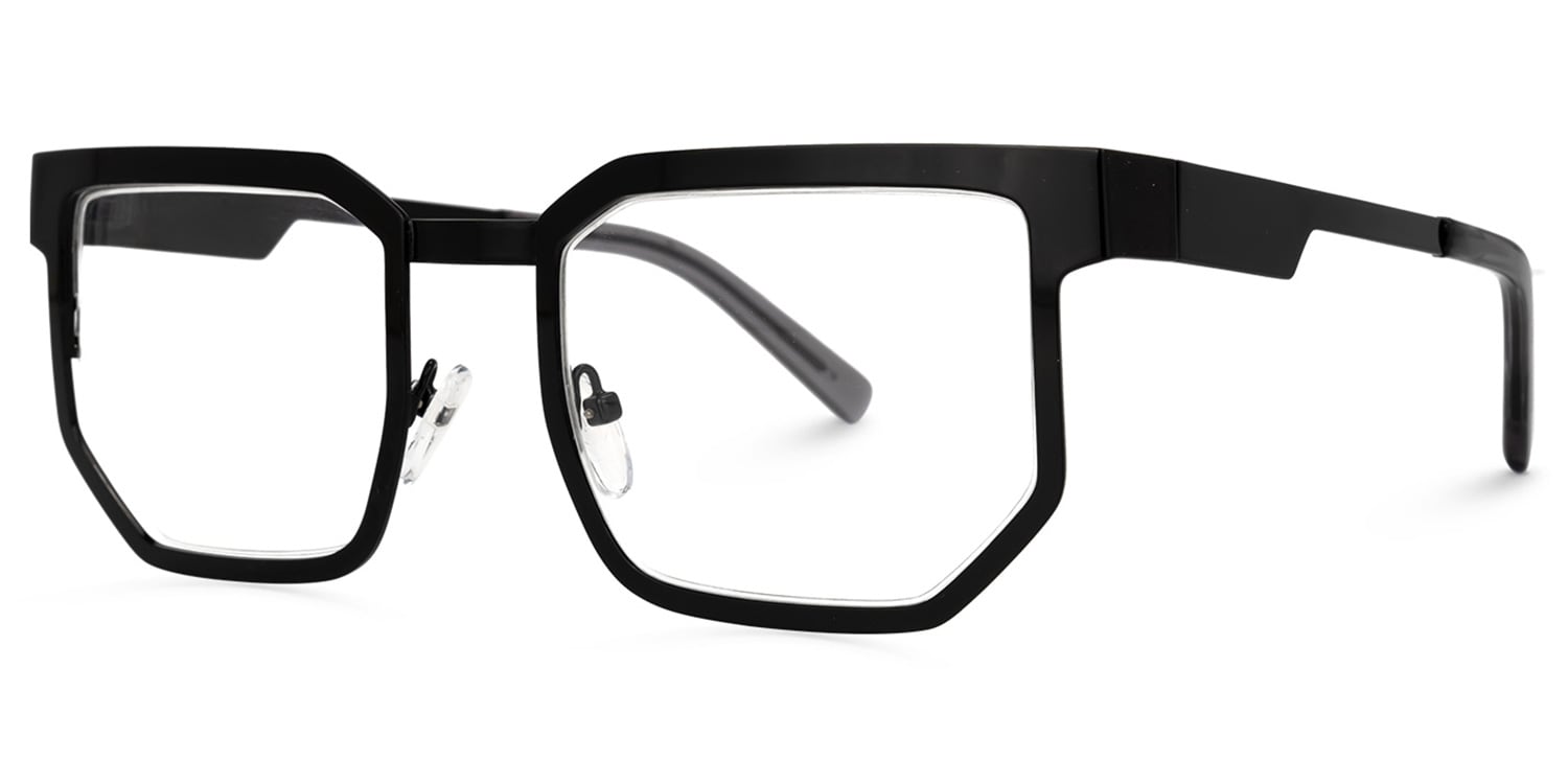 Barber Geometric Black Glasses1