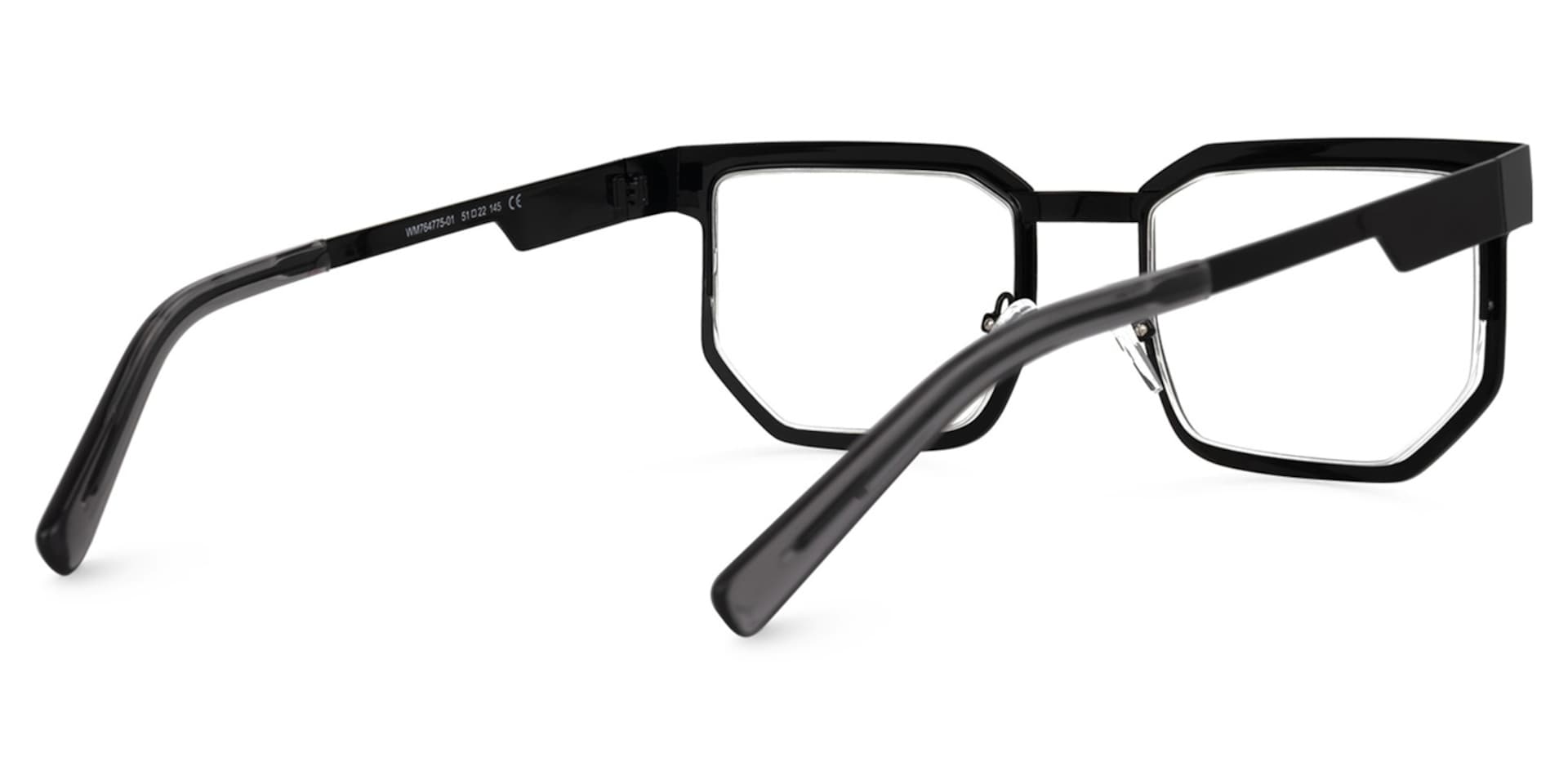 Barber Geometric Black Glasses | Zeelool Glasses3