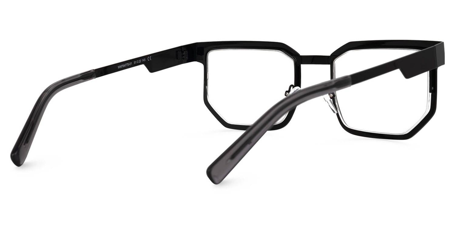 Barber Geometric Black Glasses3