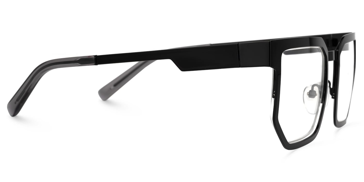 Barber Geometric Black Glasses2