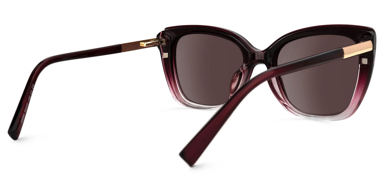 Deonna Clip-on Purple Glasses | Zeelool Glasses4