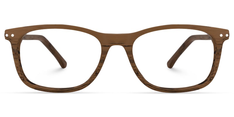 Areizaga Rectangle Brown Glasses | Zeelool Glasses0