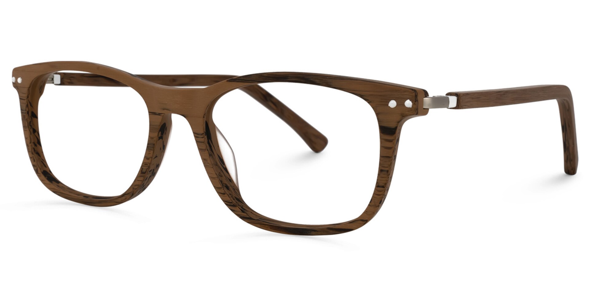 Areizaga Rectangle Brown Glasses | Zeelool Glasses1