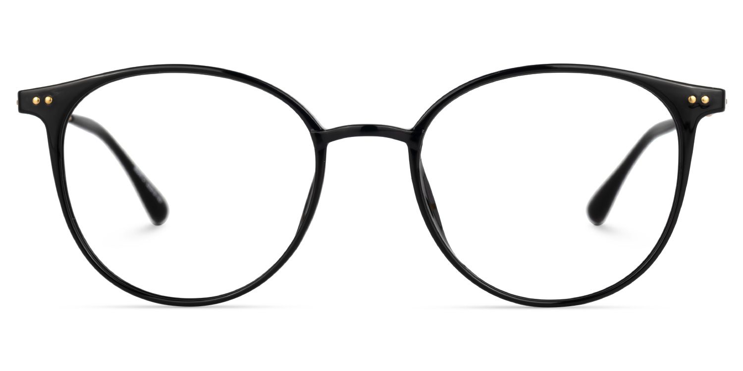 Judsy Round Black Glasses | Zeelool Glasses0