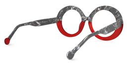 Pardo Round Gray-Red Glasses3