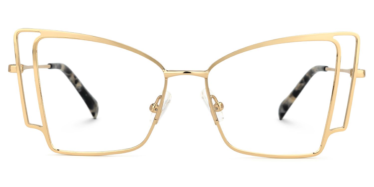 Tapacia Geometric Gold Glasses | Zeelool Glasses0