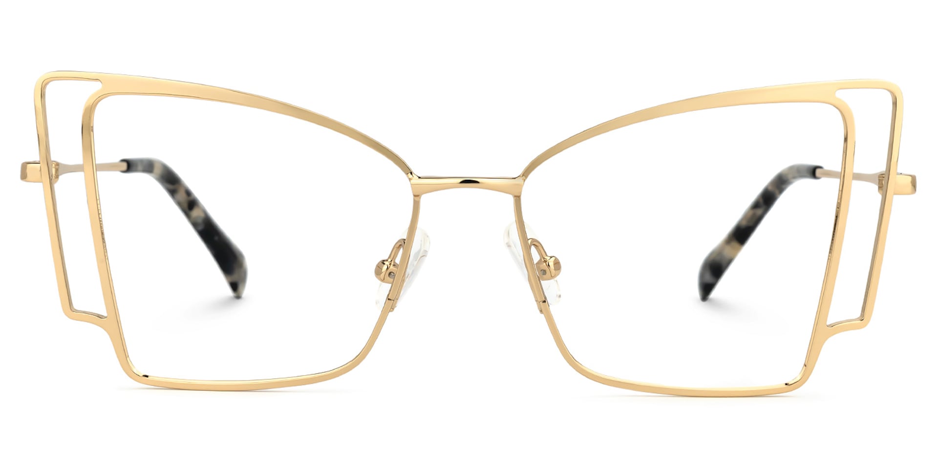 Tapacia Geometric Gold Glasses | Zeelool Glasses0